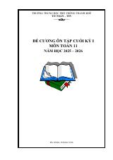 Đề cương cuối kỳ 1 Toán 11 năm 2025 – 2026 trường THPT Thanh Khê – Đà Nẵng (bản Word)
